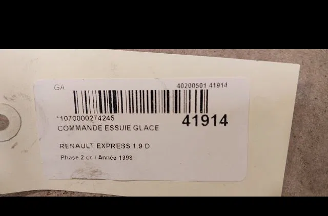 Commande essuie glace Renault EXPRESS Camionnette-Monospace (F40_, G40_) 1.9 d (f40r) (1994-1998) occasion — photo 3