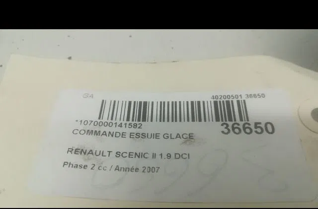 Commande essuie glace Renault GRAND SCÉNIC II (JM0-1_) 1.9 dci (jm14) (2004-2008) occasion — photo 3