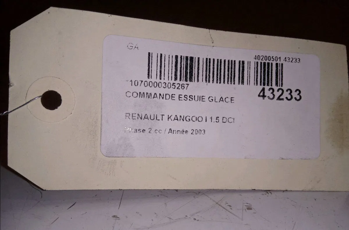 Commande essuie glace Renault KANGOO Express (FC0-1_) 1.5 dci (fc07, fc1r) (2001) 4 portes occasion — photo 3