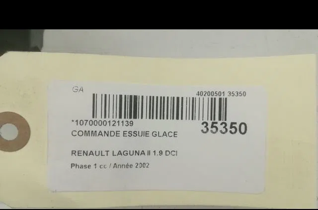 Commande essuie glace Renault LAGUNA II (BG0-1_) 1.9 dci (bg0e) (2001-2005) occasion — photo 3