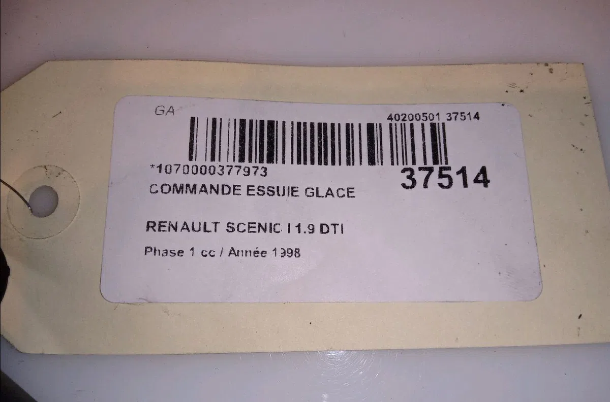 Commande essuie glace Renault MEGANE Scenic (JA0-1_) 1.9 dti (ja0n) (1997-1999) occasion — photo 4