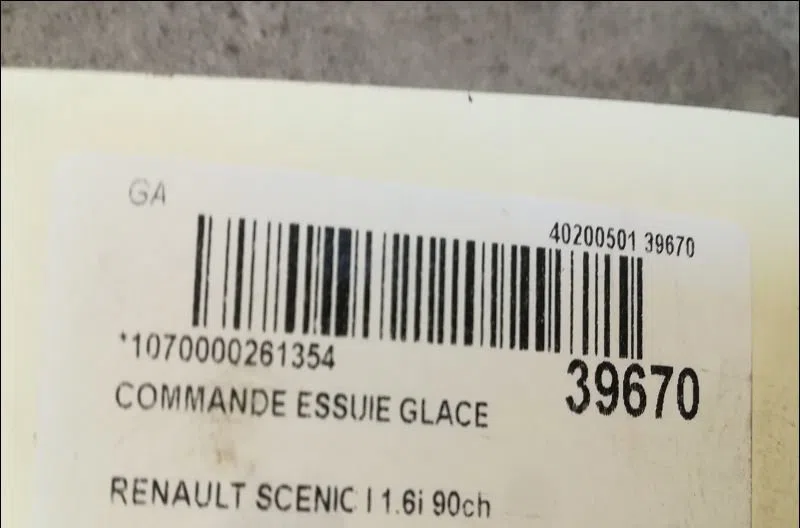 Commande essuie glace Renault SCÉNIC I Monospace (JA0-1_, FA0_) 1.6 (ja00, ja16, ja15, ja19, ja1v, ja2b, ja2c, ja0b,... (1999-2003) 5 portes occasion — photo 3