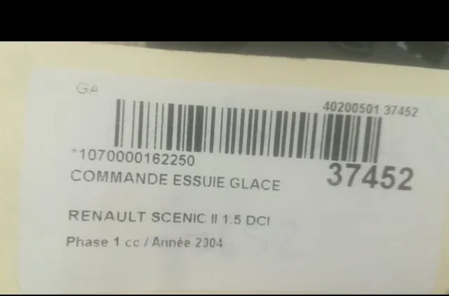 Commande essuie glace Renault SCÉNIC II (JM0-1_) 1.5 dci (jm0f) (2003-2006) 5 portes occasion — photo 3