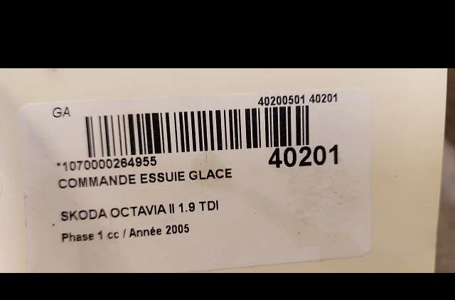 Commande essuie glace Skoda OCTAVIA II (1Z3) 1.9 tdi (2004-2010) occasion — photo 3