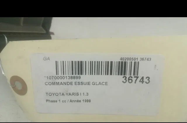 Commande essuie glace Toyota YARIS (_P1_) 1.3 (ncp10_, scp12_) (1999-2005) occasion — photo 4