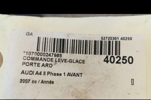Commande leve-glace porte arrière droite Audi A4 B7 Avant (8ED) 2.0 tdi 16v (2004-2008) occasion — photo 3
