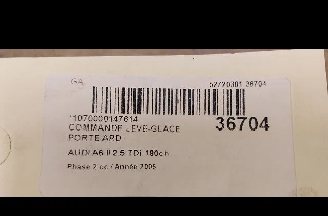 Commande leve-glace porte arrière droite Audi ALLROAD C5 (4BH) 2.5 tdi quattro (2000-2005) occasion — photo 3