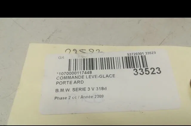 Commande leve-glace porte arrière droite Bmw 3 Touring (E91) 318 d (2005-2007) occasion — photo 3
