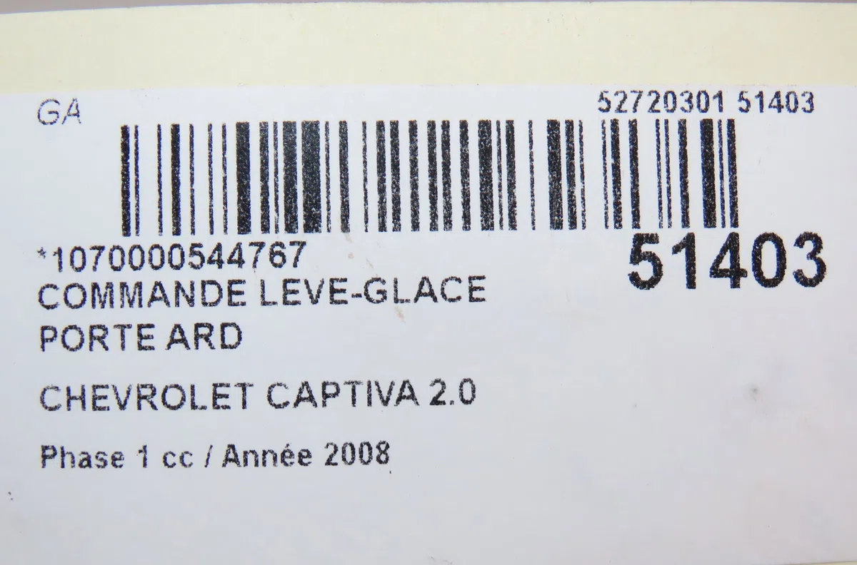 Commande leve-glace porte arrière droite Chevrolet CAPTIVA (C100, C140) 2.0 d 4wd (2006-2009) occasion — photo 4