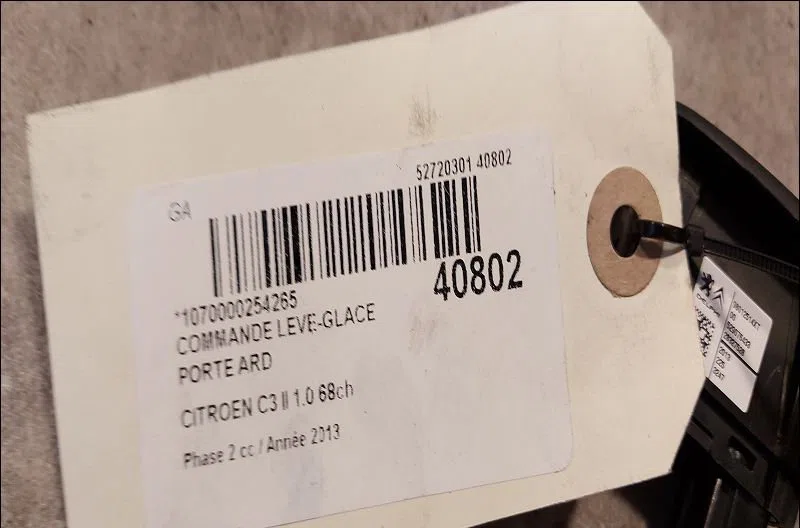 Commande leve-glace porte arrière droite Citroen C3 II (SC_) 1.0 vti 68 (2012) 5 portes occasion — photo 2