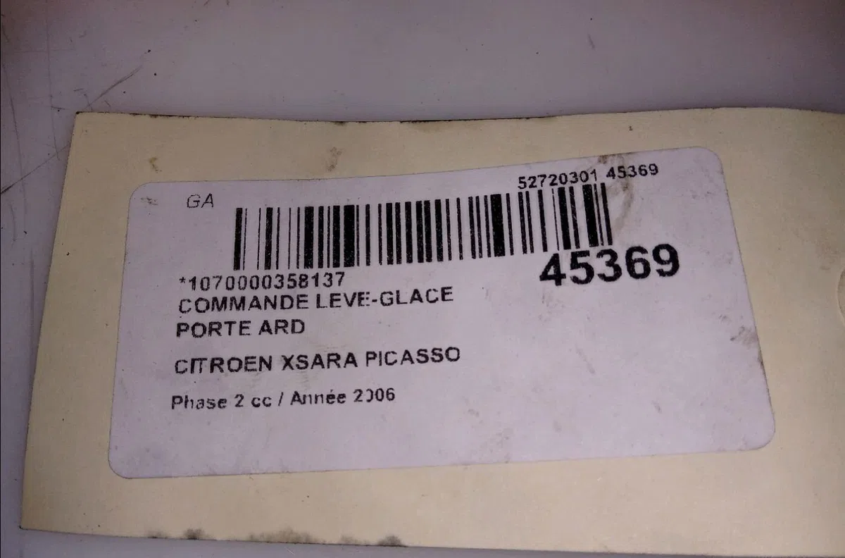 Commande leve-glace porte arrière droite Citroen XSARA PICASSO (N68) 1.6 hdi (2004-2011) 5 portes occasion — photo 2
