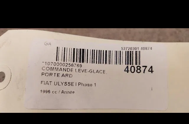 Commande leve-glace porte arrière droite Fiat ULYSSE (220_) 2.0 (220.ac5) (1994-2002) occasion — photo 3