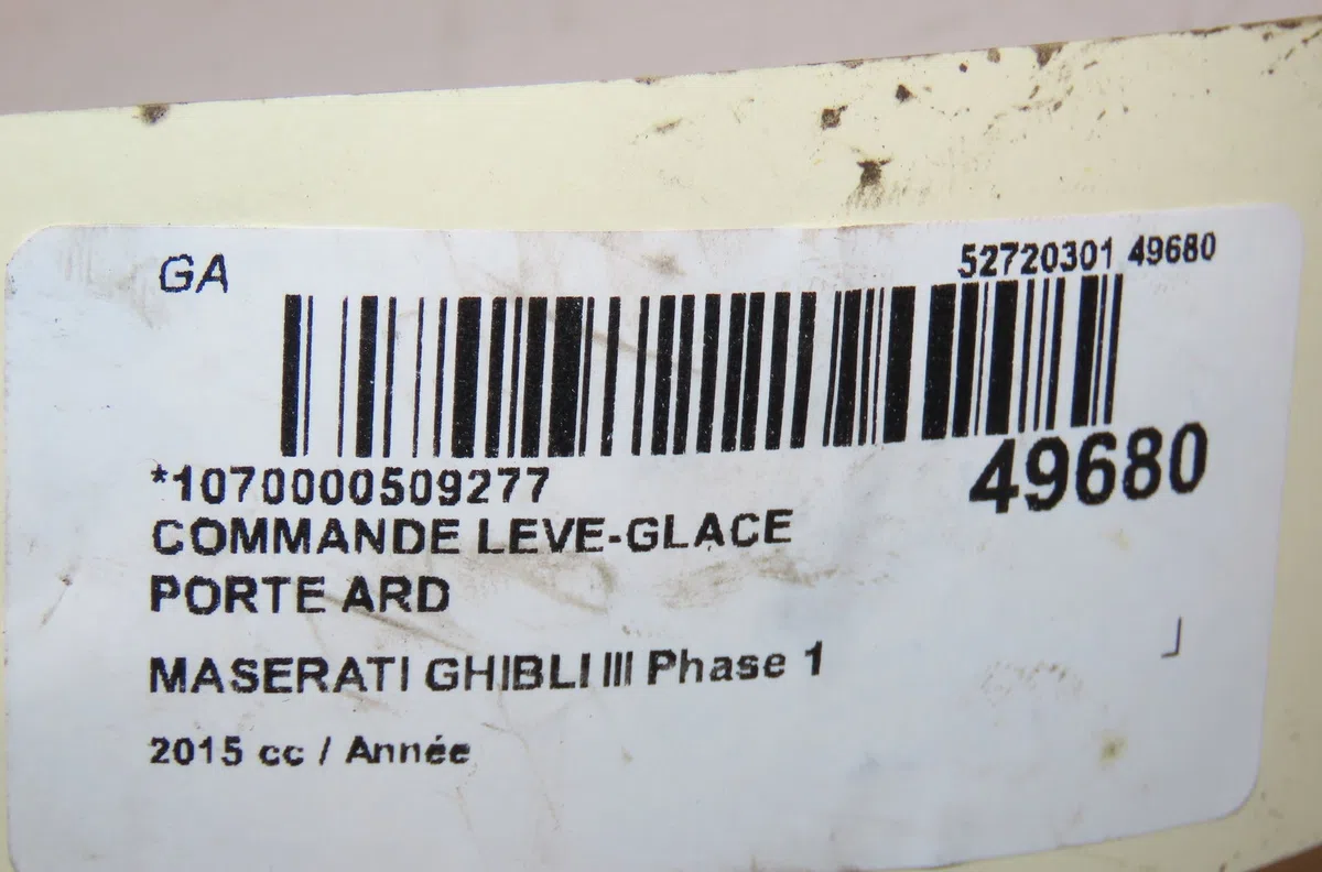Commande leve-glace porte arrière droite Maserati GHIBLI III (M157) 3.0 d (2013) 4 portes occasion — photo 4