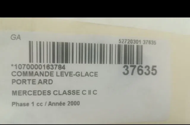 Commande leve-glace porte arrière droite Mercedes-benz CLASSE C (W203) C 200 cdi (203.004) (2000-2003) 4 portes occasion — photo 3