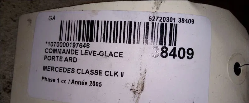 Commande leve-glace porte arrière droite Mercedes-benz CLK (C209) Clk 270 cdi (209.316) (2002-2009) occasion — photo 2