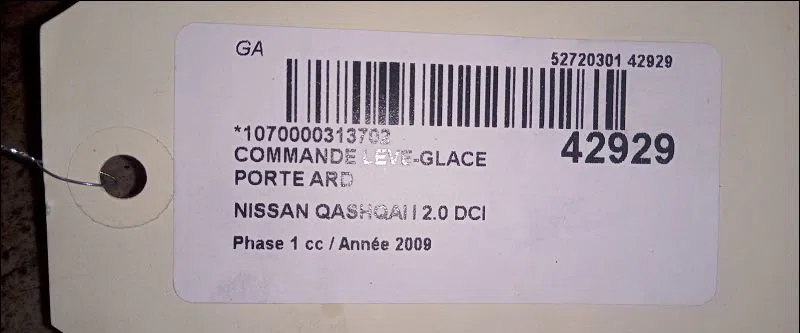 Commande leve-glace porte arrière droite Nissan QASHQAI - QASHQAI 2 I (J10, NJ10, JJ10E) 2.0 dci (2007-2013) occasion — photo 4
