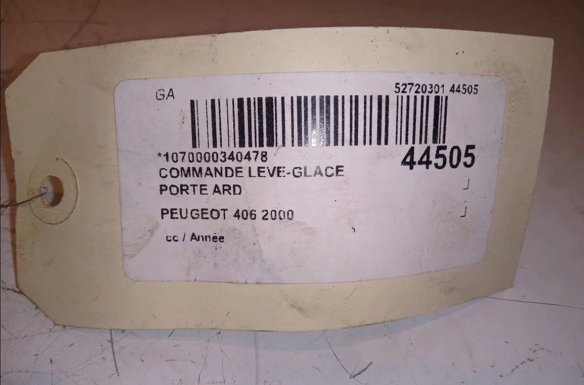 Commande leve-glace porte arrière droite PEUGEOT 406 2000 occasion — photo 4