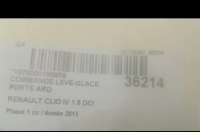 Commande leve-glace porte arrière droite Renault CLIO IV Grandtour (KH_) 1.5 dci 90 (khn3, khn4) (2012) 5 portes occasion — photo 3