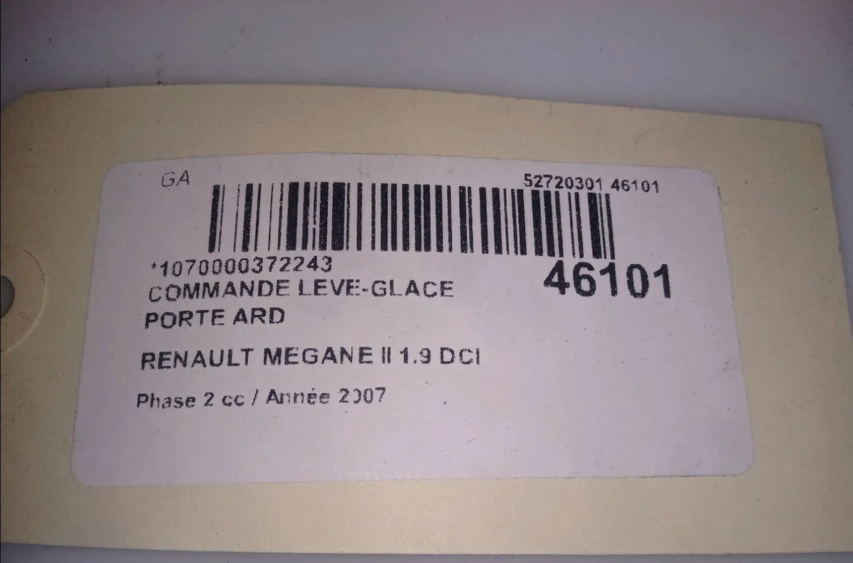 Commande leve-glace porte arrière droite Renault MEGANE II (BM0-1_, CM0-1_) 1.9 dci (2005-2009) occasion — photo 4