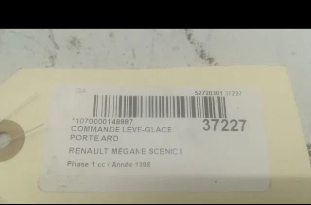Commande leve-glace porte arrière droite Renault MEGANE Scenic (JA0-1_) 1.6 e (ja0f) (1996-1999) occasion — photo 3