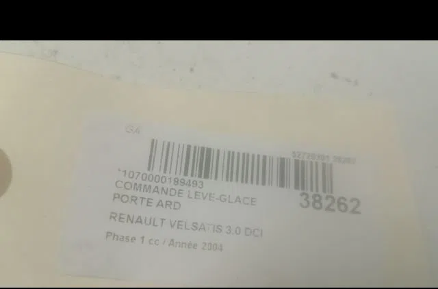 Commande leve-glace porte arrière droite Renault VEL SATIS (BJ0_) 3.0 dci (bj0j, bj0n) (2002-2006) occasion — photo 3