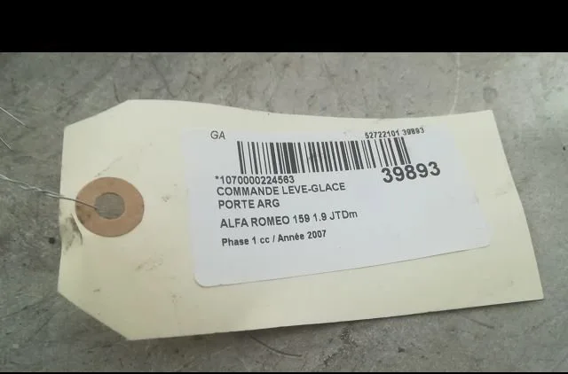 Commande leve-glace porte arrière gauche Alfa romeo 159 Sportwagon (939_) 1.9 jtdm 16v (939bxc1b, 939bxc12) (2006-2011) occasion — photo 4