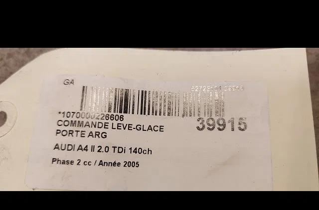 Commande leve-glace porte arrière gauche Audi A4 B7 (8EC) 2.0 tdi 16v (2004-2008) 4 portes occasion — photo 3