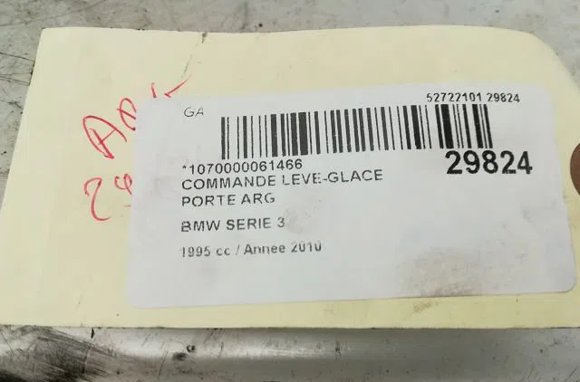Commande leve-glace porte arrière gauche B.M.W. SERIE 3 V 2010 occasion — photo 3
