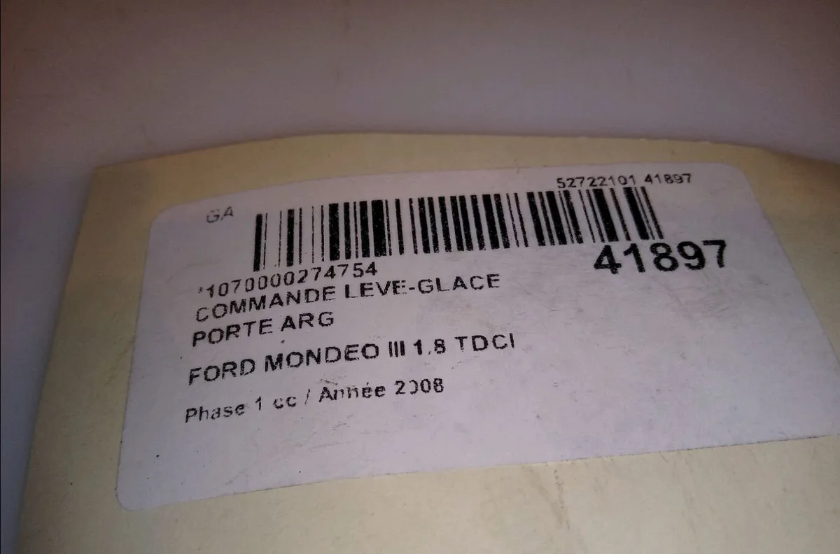Commande leve-glace porte arrière gauche Ford MONDEO IV (BA7) 1.8 tdci (2007-2015) occasion — photo 4
