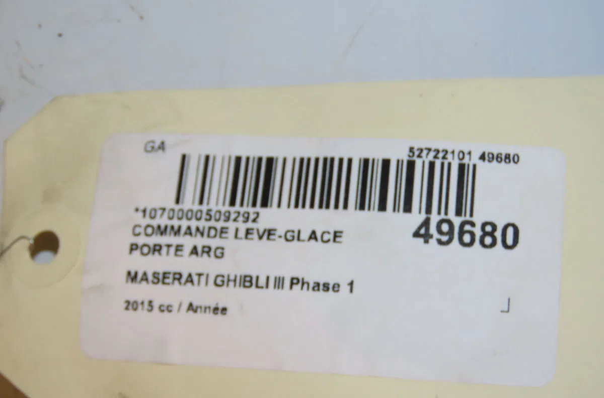 Commande leve-glace porte arrière gauche Maserati GHIBLI III (M157) 3.0 d (2013) 4 portes occasion — photo 4