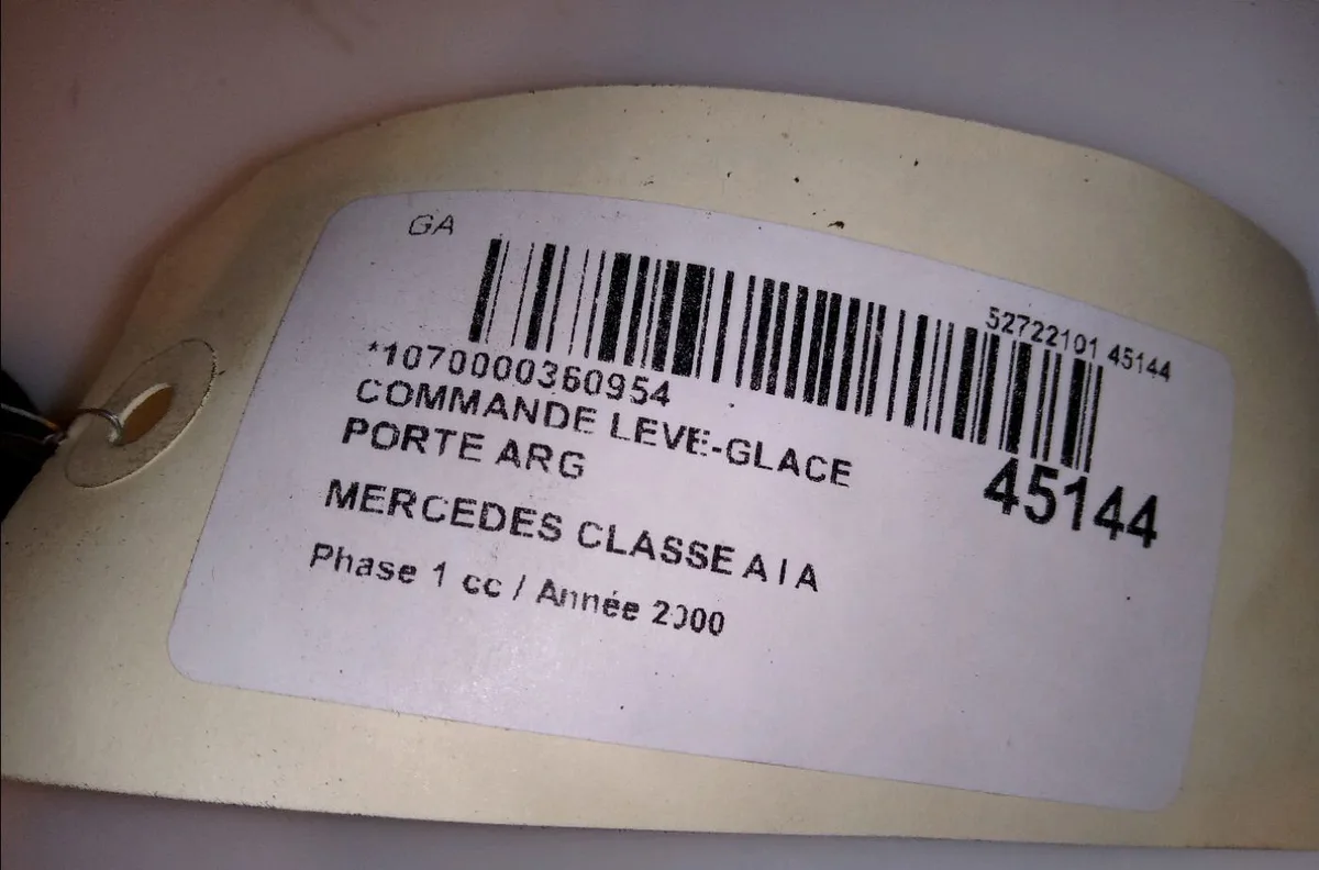 Commande leve-glace porte arrière gauche Mercedes-benz CLASSE A (W168) A 170 cdi (168.008) (1998-2001) occasion — photo 3
