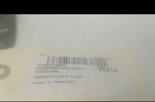 Commande leve-glace porte arrière gauche Renault CLIO IV Grandtour (KH_) 1.5 dci 90 (khn3, khn4) (2012) 5 portes occasion — photo 3