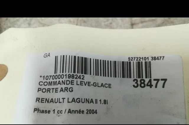 Commande leve-glace porte arrière gauche Renault LAGUNA II (BG0-1_) 1.8 16v (bg04, bg0b, bg0c, bg0v) (2001-2005) occasion — photo 3