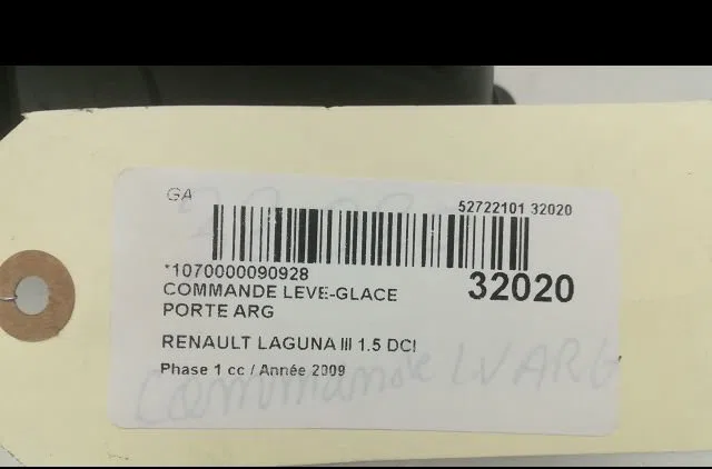 Commande leve-glace porte arrière gauche RENAULT LAGUNA III 2009 occasion — photo 4
