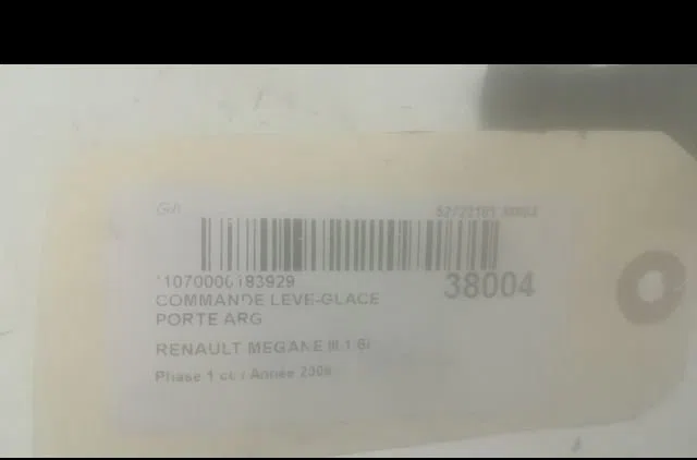 Commande leve-glace porte arrière gauche Renault MEGANE III 3-5 portes (BZ0-1_, B3_) 1.6 16v hi-flex (bz03) (2008-2015) occasion — photo 3