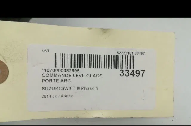 Commande leve-glace porte arrière gauche Suzuki SWIFT IV (FZ, NZ) 1.2 (azh 412) (2010) occasion — photo 4