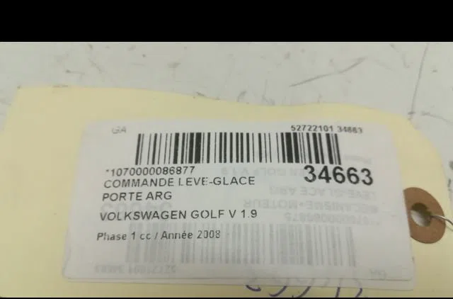 Commande leve-glace porte arrière gauche Volkswagen GOLF V (1K1) 1.9 tdi (2003-2008) 5 portes occasion — photo 3