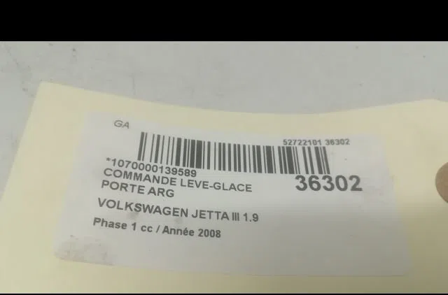 Commande leve-glace porte arrière gauche Volkswagen JETTA III (1K2) 1.9 tdi (2005-2010) occasion — photo 3