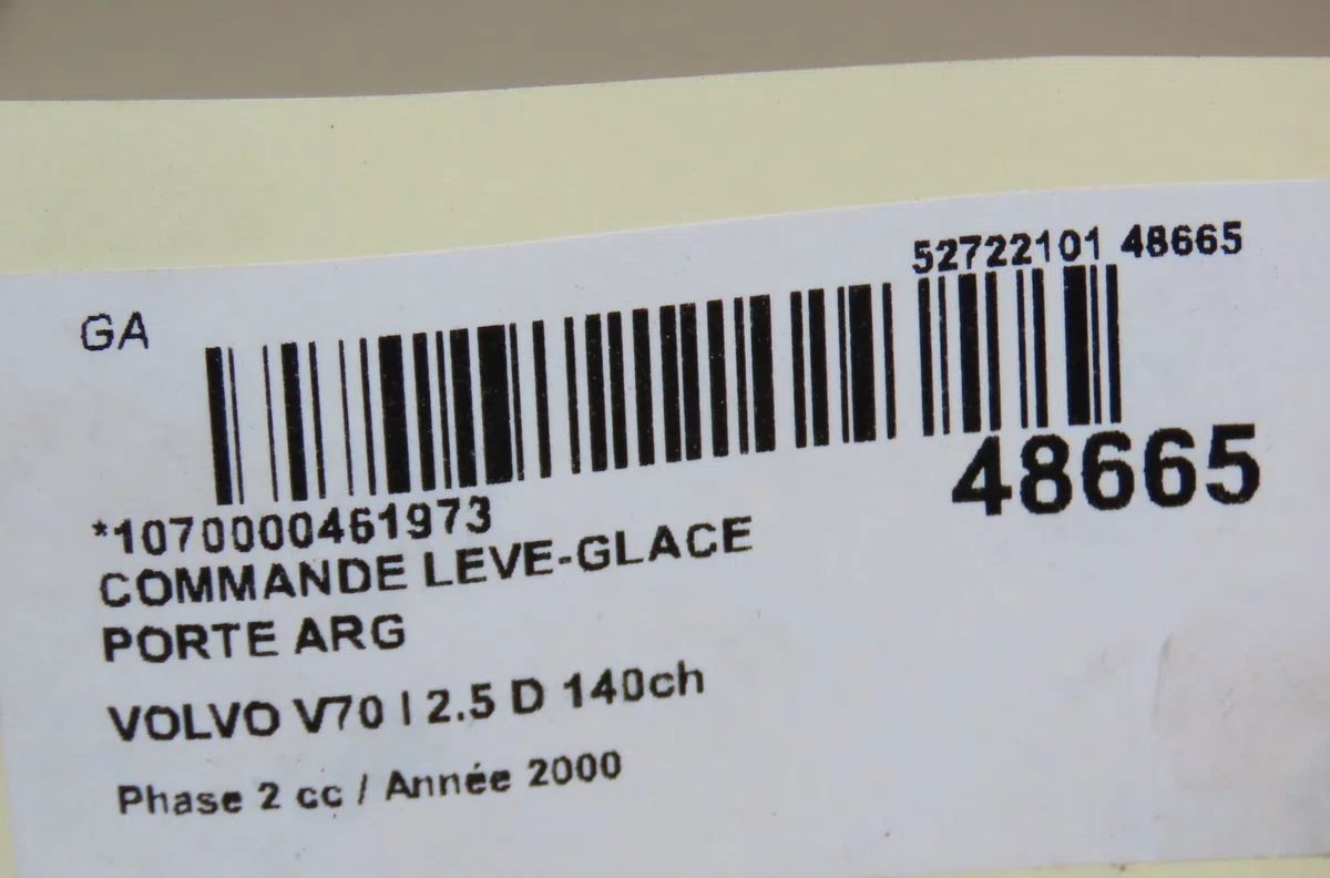 Commande leve-glace porte arrière gauche Volvo V70 II (285) 2.5 tdi (1999-2007) occasion — photo 4