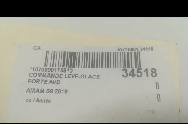 Commande lève-glace porte avant droite AIXAM S9 2016 occasion — photo 3