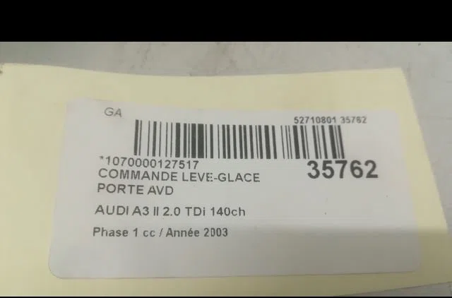 Commande lève-glace porte avant droite AUDI A3 II 2003 occasion — photo 4