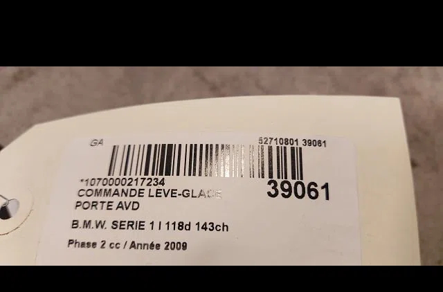 Commande lève-glace porte avant droite Bmw 1 (E81) 118 d (2006-2011) 3 portes occasion — photo 3