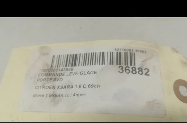Commande lève-glace porte avant droite Citroen XSARA Break (N2) 1.9 d (1997-2000) occasion — photo 3