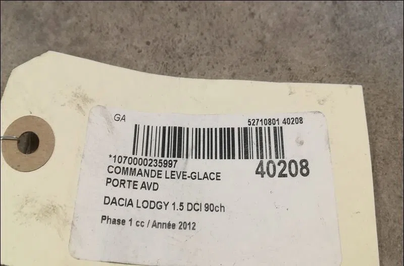 Commande lève-glace porte avant droite Dacia LODGY (JS_) 1.5 dci (2012) occasion — photo 3