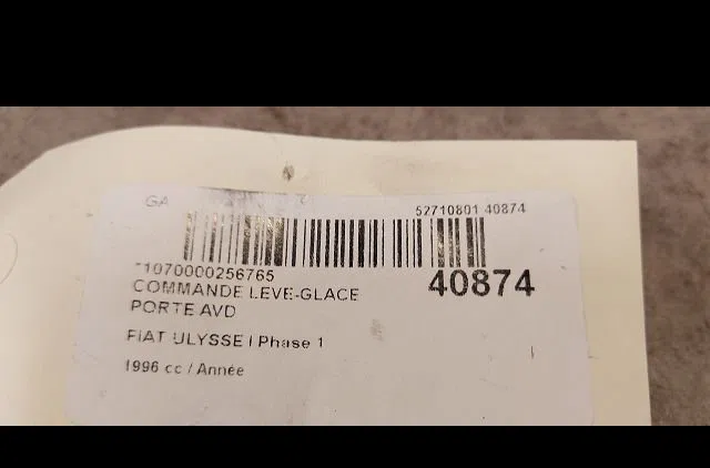 Commande lève-glace porte avant droite Fiat ULYSSE (220_) 2.0 (220.ac5) (1994-2002) occasion — photo 3