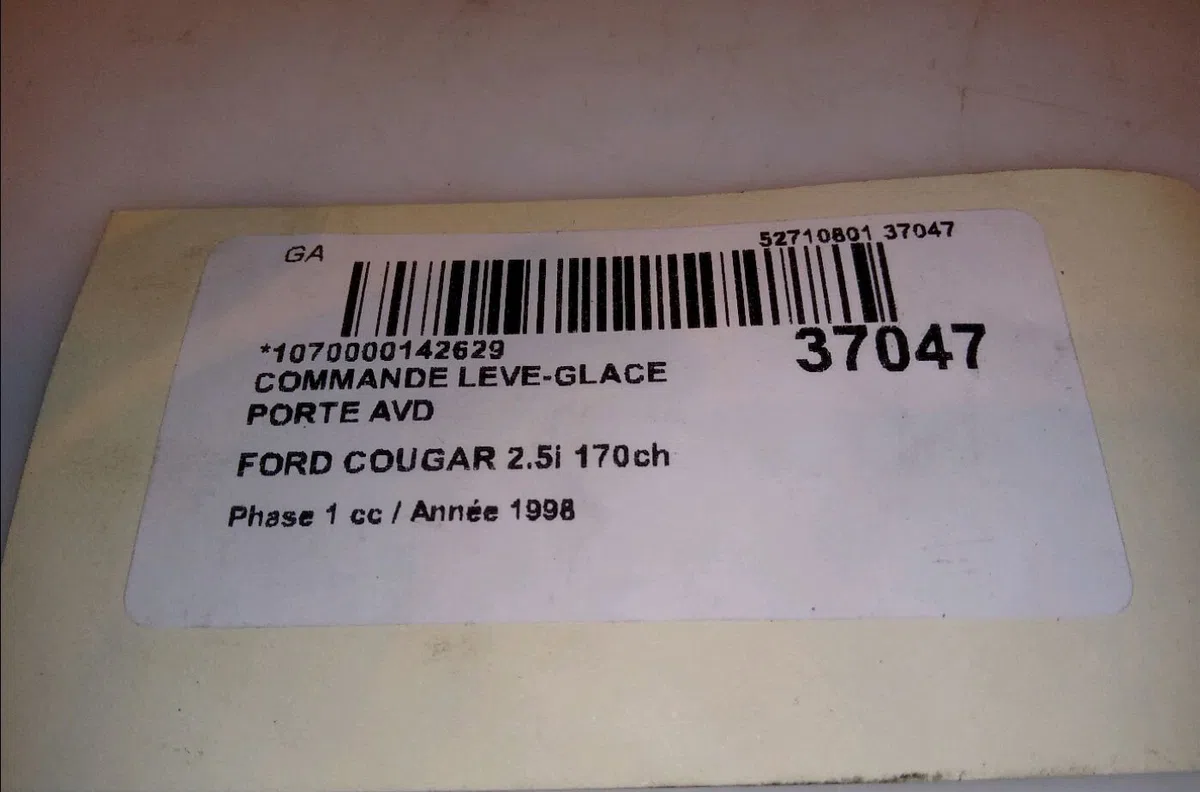 Commande lève-glace porte avant droite Ford COUGAR (EC_) 2.5 v6 24v (1998-2001) occasion — photo 4