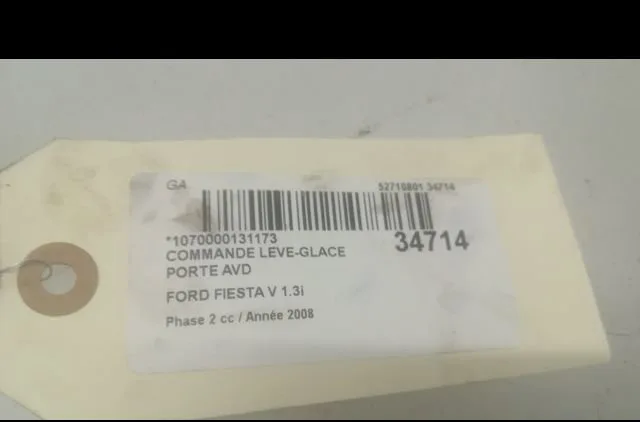 Commande lève-glace porte avant droite Ford FIESTA V (JH_, JD_) 1.6 tdci (2004-2008) occasion — photo 3