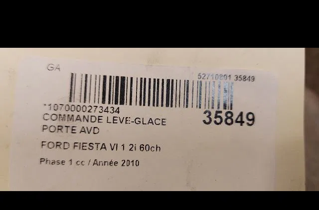 Commande lève-glace porte avant droite FORD FIESTA VI 2010 occasion — photo 3