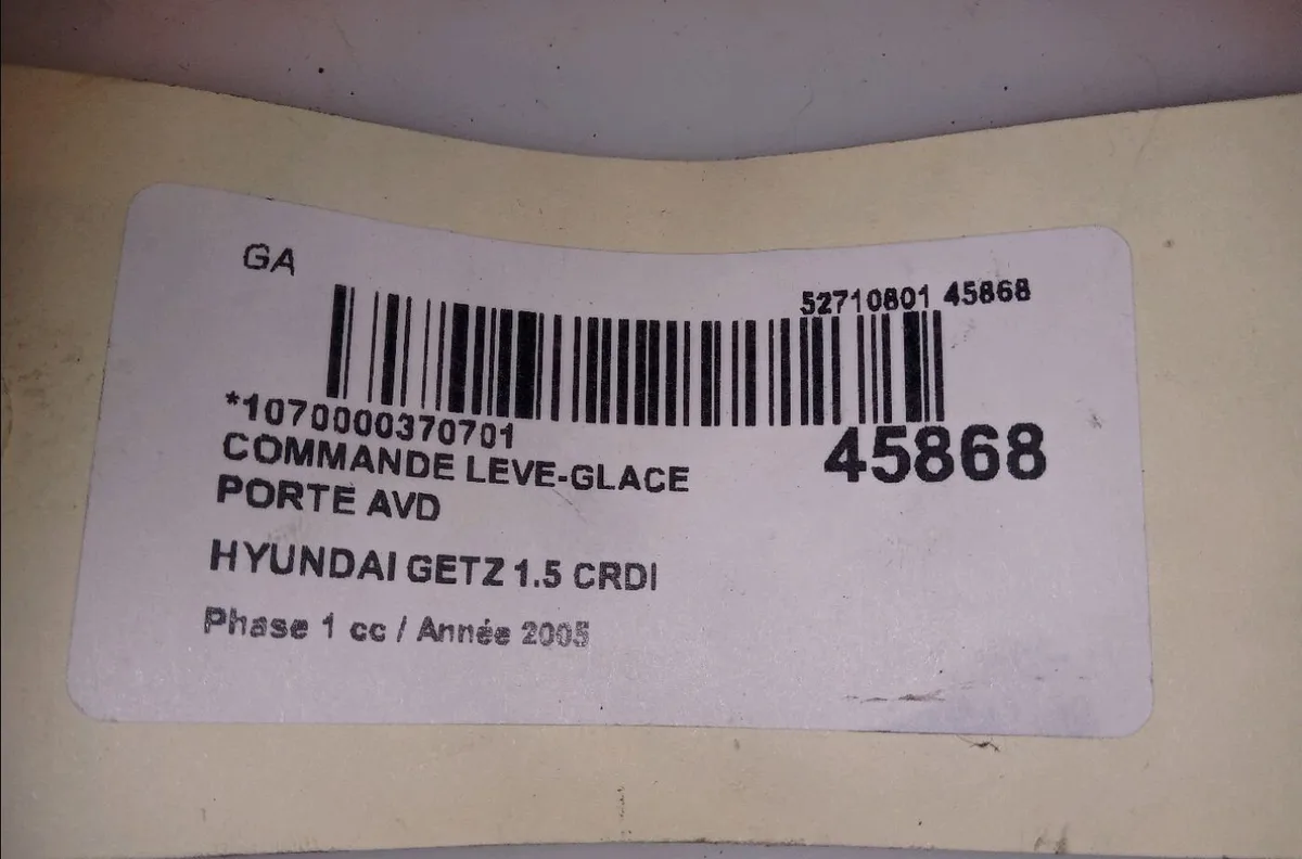 Commande lève-glace porte avant droite Hyundai GETZ (TB) 1.5 crdi (2003-2005) 5 portes occasion — photo 4