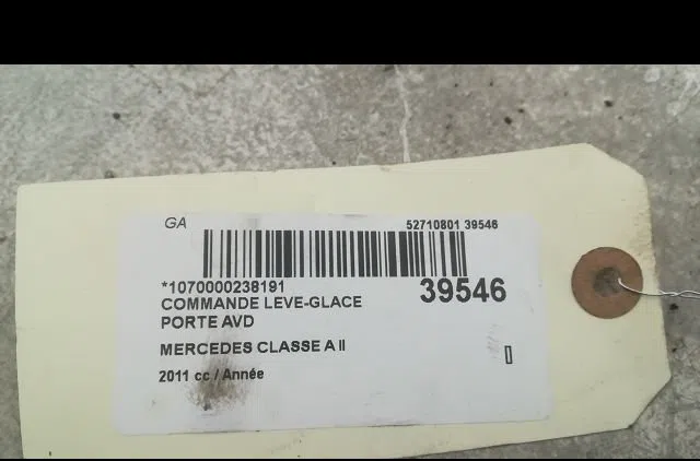 Commande lève-glace porte avant droite Mercedes-benz CLASSE A (W169) A 200 cdi (169.008, 169.308) (2004-2012) 5 portes occasion — photo 3